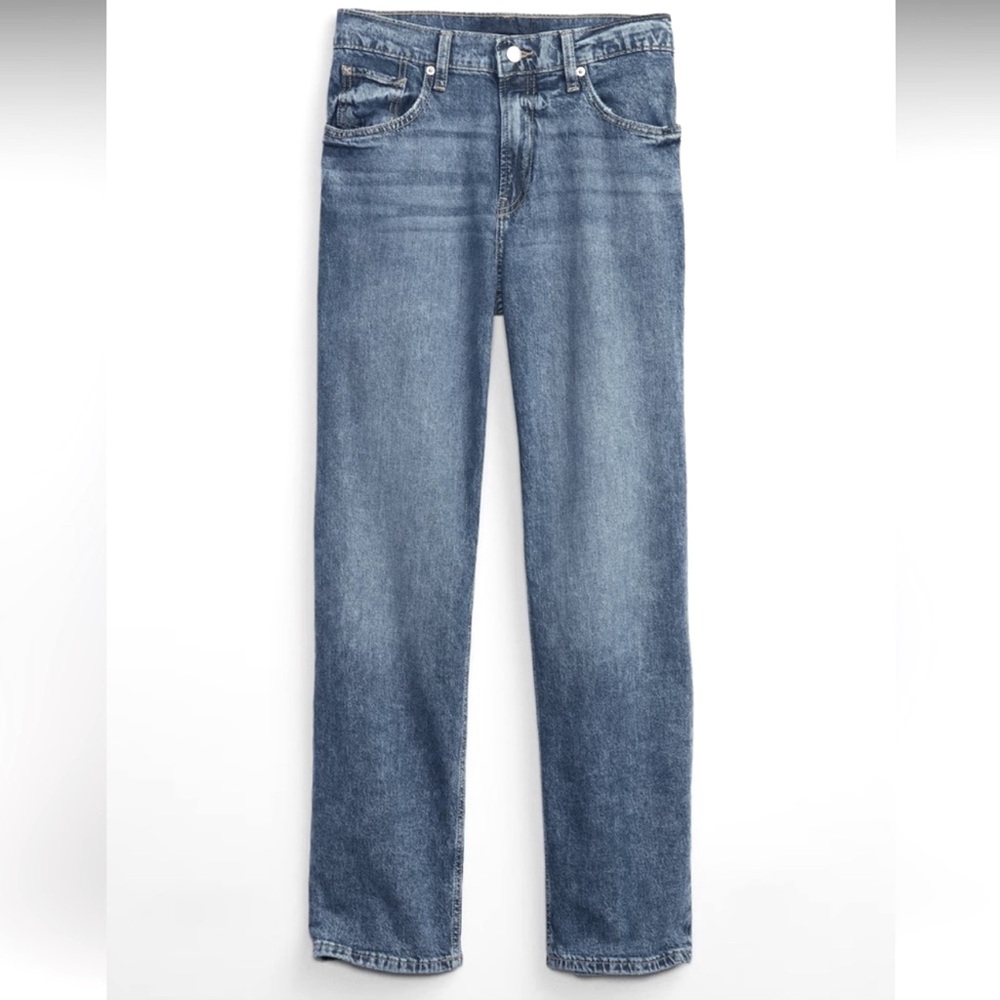 GAP 90s straight high rise. Slim through the hip & thigh. Straight leg size 28/6 - Picture 3 of 13
